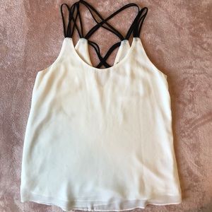 White blouse with detailed straps